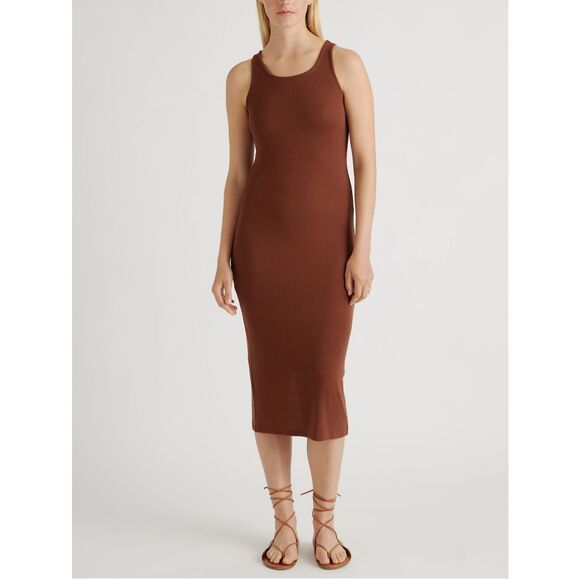 Quince Dresses & Skirts - Quince Tencel Rib Knit Sleeveless Dress